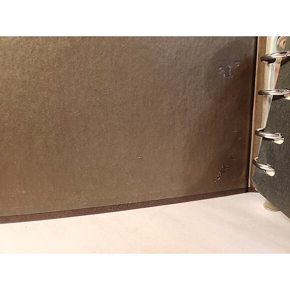 Vintage Unused Brown & Gold Ring Binder Ledger Book - Picture 7 of 9